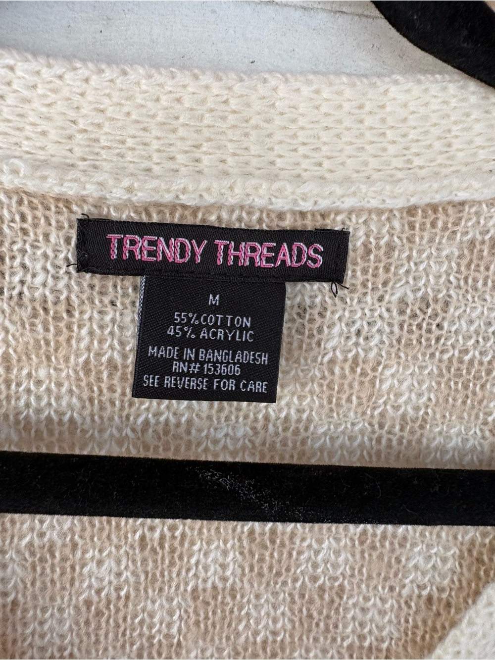 Cream & Tan Patterned Button-Front Cardigan fall Fall - Picture 3 of 9